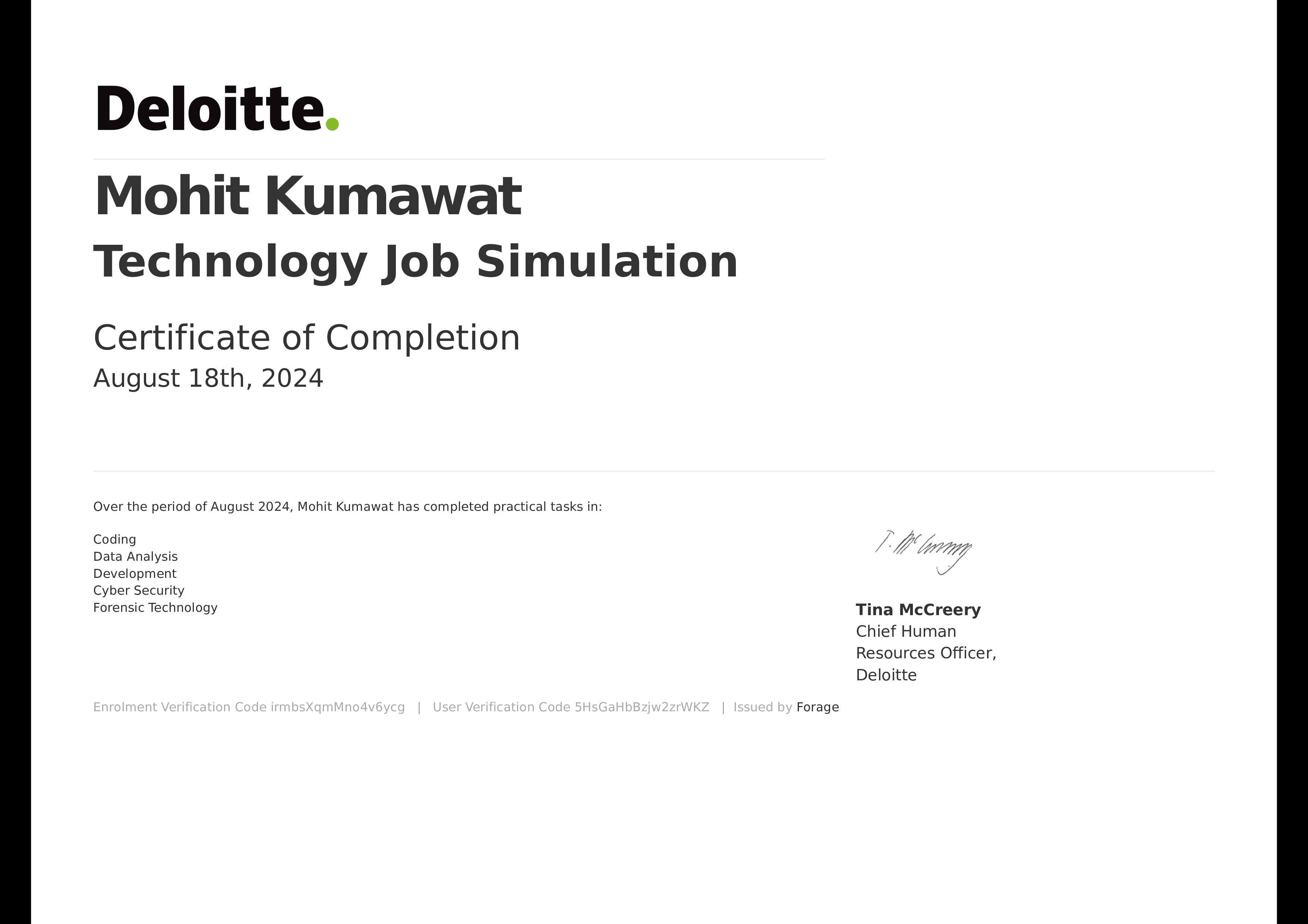 Certificate 20 Title